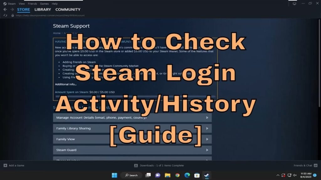 How to Check Login Activity on Steam