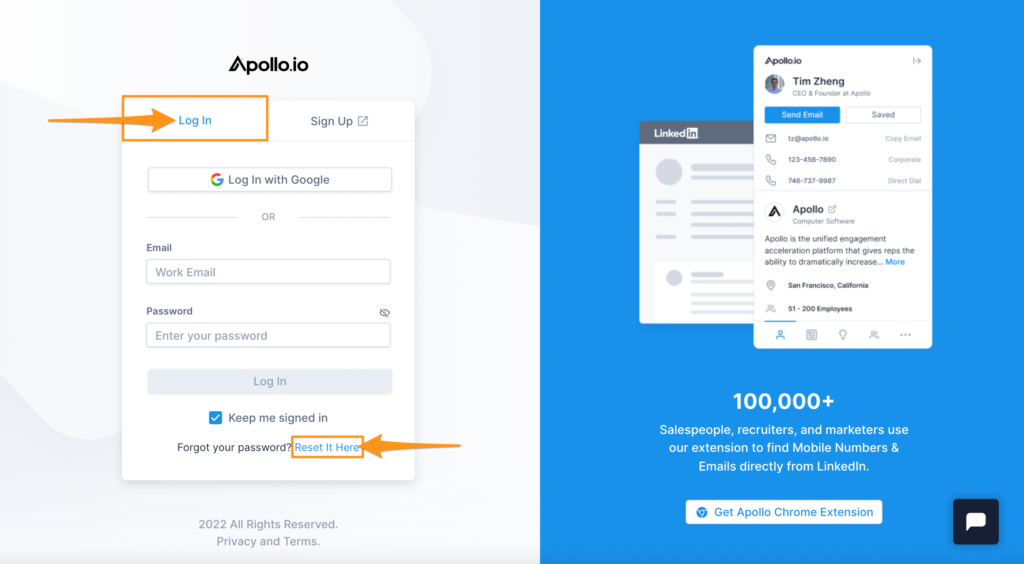 How to Login to Apollo