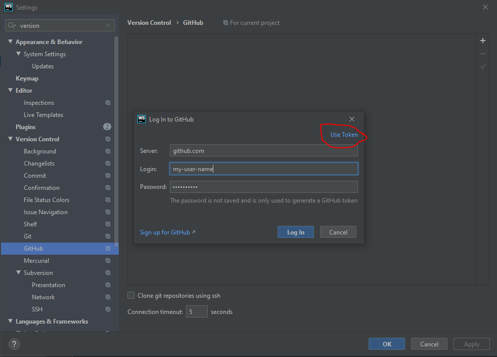 How to Login to Github from Intellij